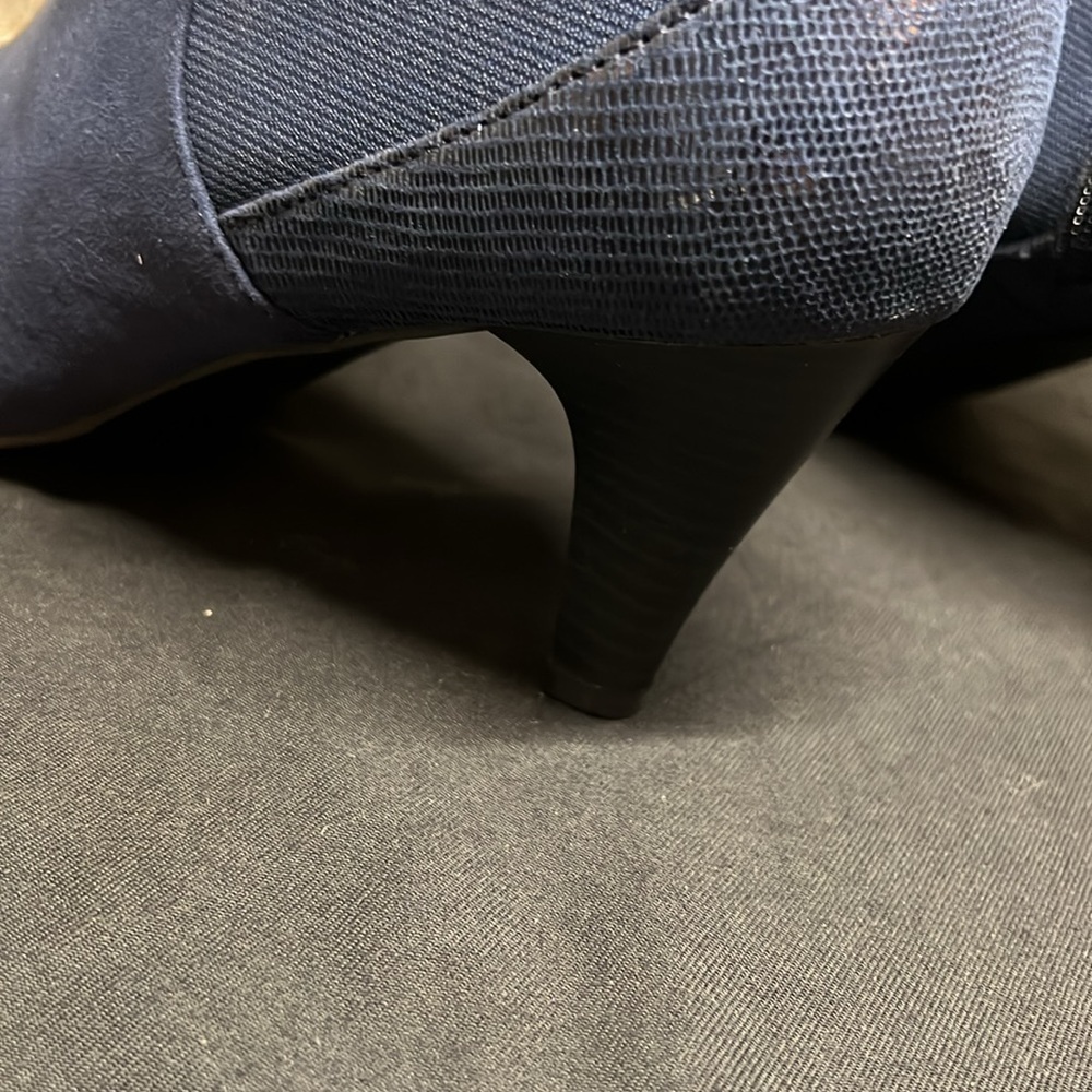 KS blue man made fabric heel boot - Picture 5 of 12